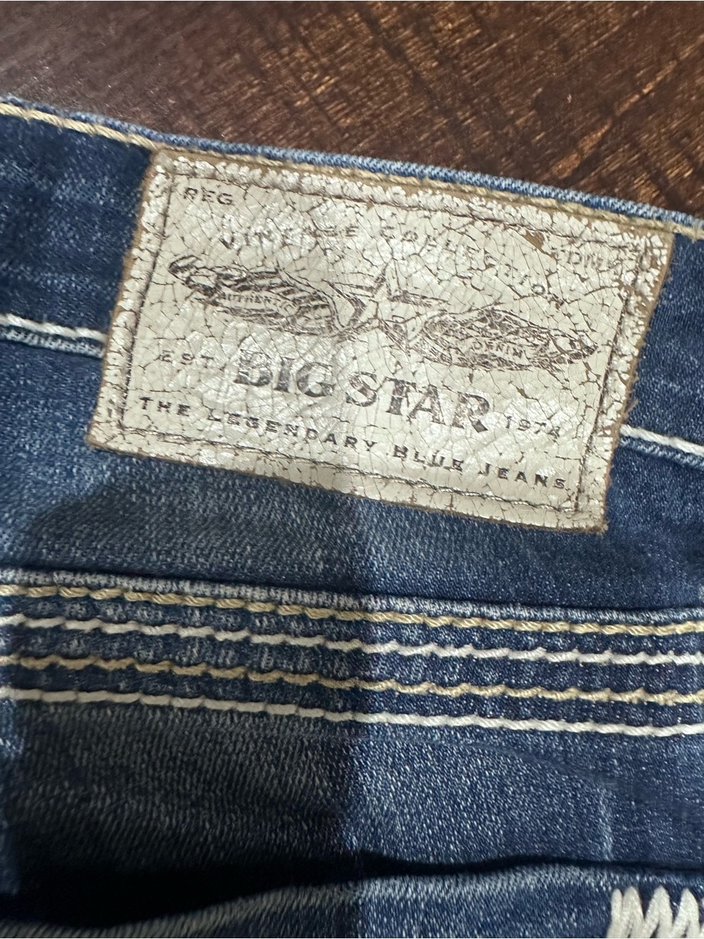 Big Star Women’s Dark Blue Embellished Pocket Jeans - Picture 2 of 4
